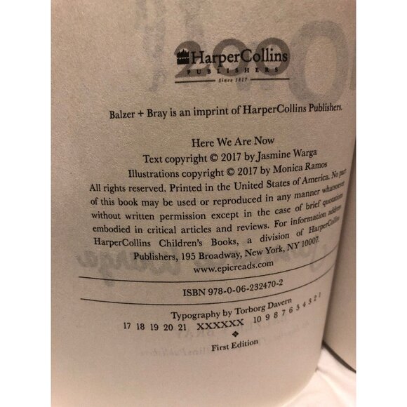 Here We Are Now By Jasmine Warga Advance Readers Edition Paperback - Picture 3 of 5